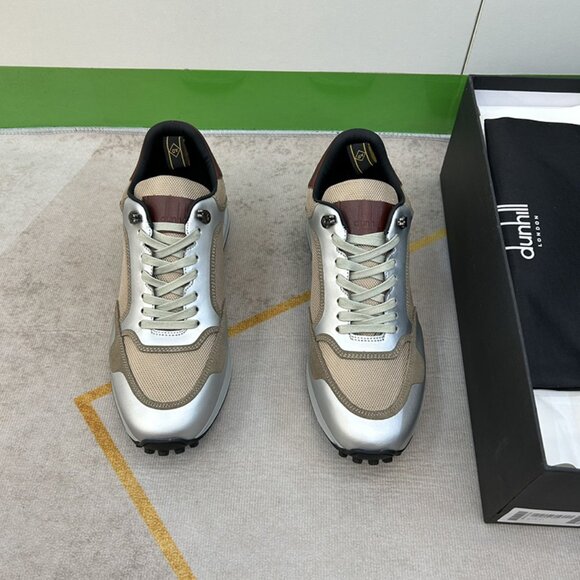 Dunhill Mens Daily Breathable Sports Shoes Silver/Tan - Picture 2 of 10
